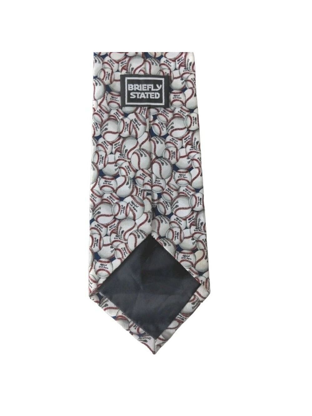 Briefly Stated Baseball Necktie All Over Print - Picture 6 of 6